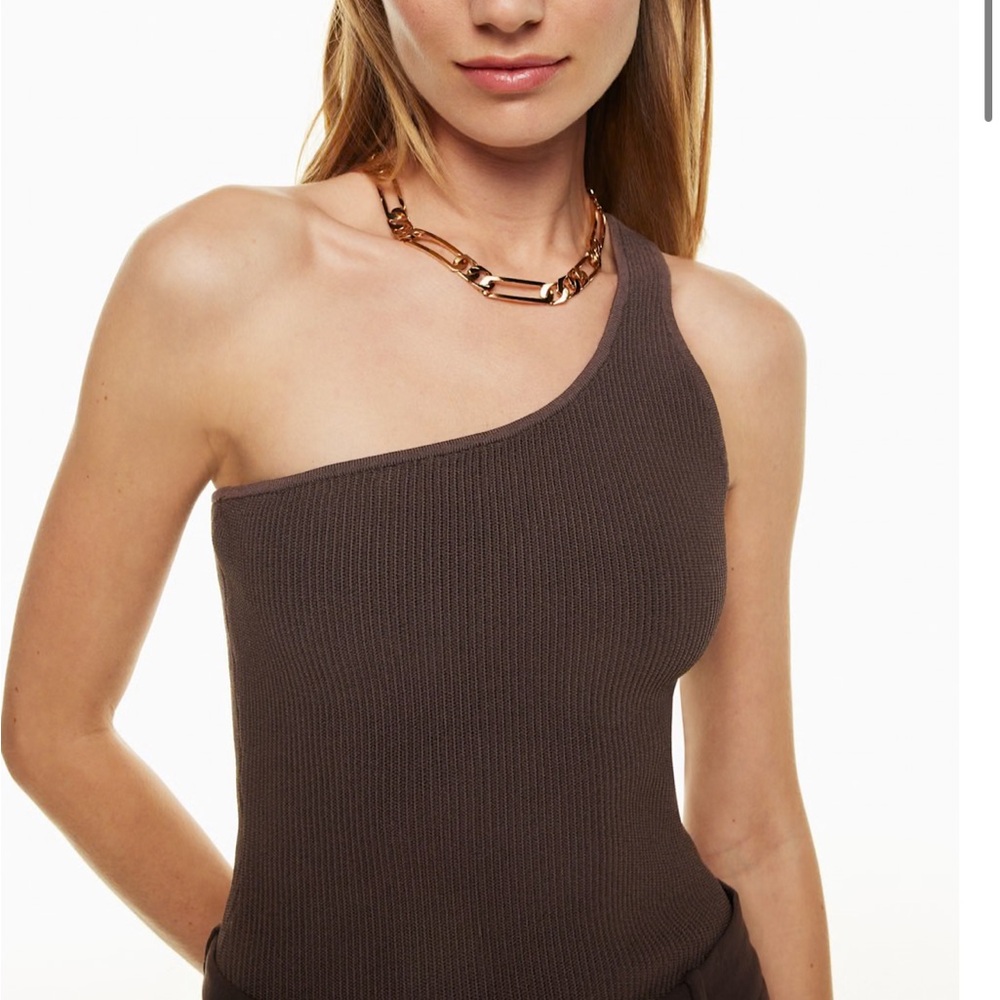 Aritzia Babaton Sculpt Knit One-Shoulder Tank